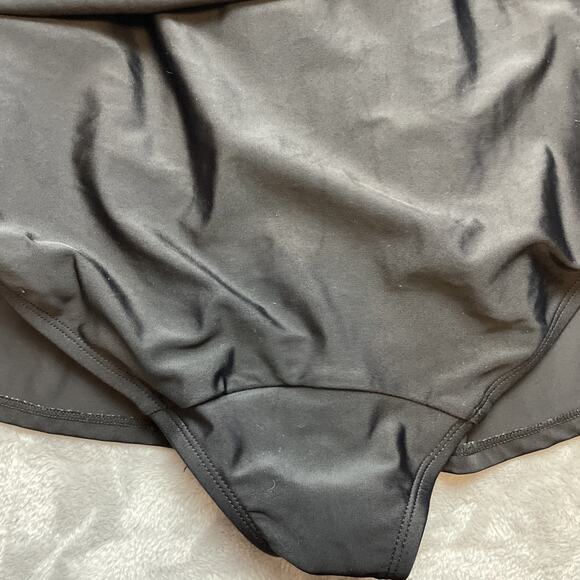 Swim by‎ Cacique One Piece Swimsuit Womens 16 Black Skirted Wireless Convertible - Picture 8 of 10